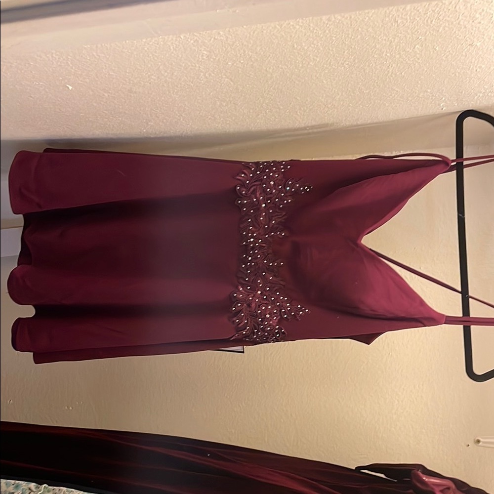 Darling Red Sequin Embellished Mini Dress